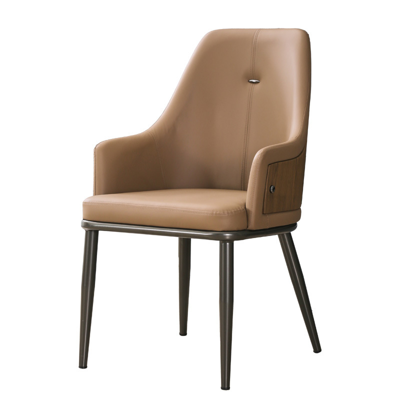 Silla de comedor casera mesa de comedor escandinava de lujo ligero de alta sensación respaldado taburetes sala de estar silla de mahjong casual silla de hotel de paquete suave