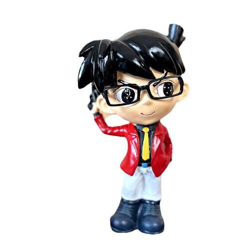 L0213 SF Large-Sized Conan Gun-Shaped Piggy Bank, Cute Cartoon Shinichi Savings Jar, Resin Decorative Item—Perfect Gift for Students