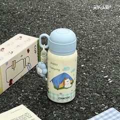 女生小众便携316不锈钢卡通三饮水杯学生可爱不撞款高颜值保温杯