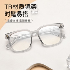 Best seller trendy 18163BV retro large frame TR90 glasses frame for face slimming fashionable glasses wholesale
