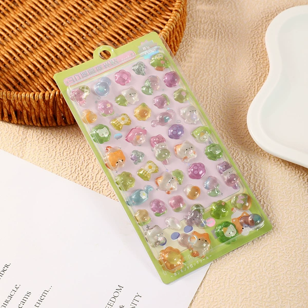 Solid model/3D luminous embossed sticker [green model]