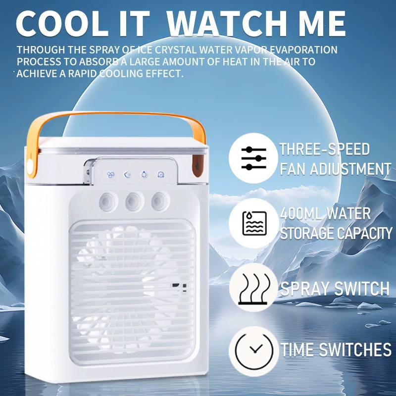 Вентилятор кондиционирования воздуха увлажняющий вентилятор охлаждающий ночной вентилятор USB настольный вентилятор небольшой кондиционер офисное общежитие увлажнение