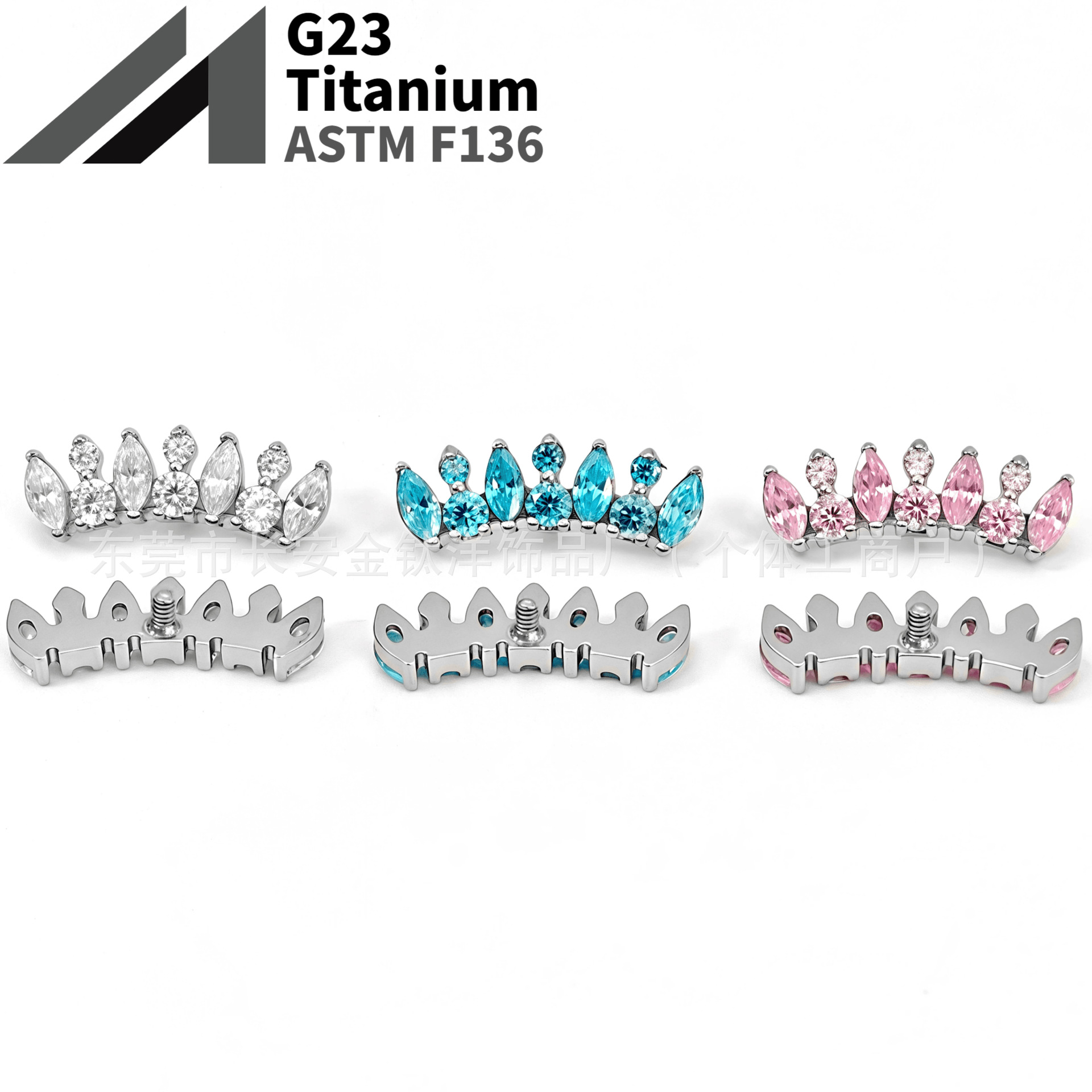 16G labret stud size and finish detail