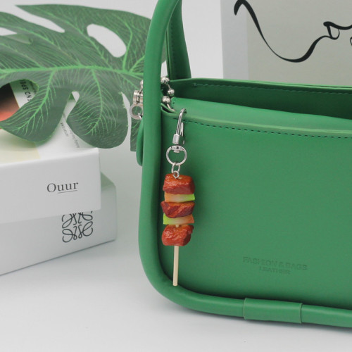 Simulated food mutton skewers bag decoration small gifts keychain ring hanging accessories Zibo barbecue model