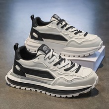 男鞋春季2025新款透气休闲运动鞋防滑软底小白鞋男士潮流老爹鞋男