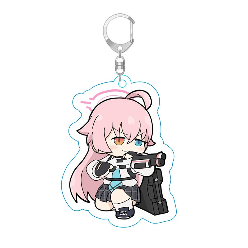 Anime Blue Files Peripheral Keychains Blue Files Acrylic Pendant Animation Keychain