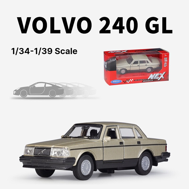 Willy Welly Alloy 1:36 Toy Car Model Volvo 240GL Sedan Huili Door Collection Ornaments Willy Welly Alloy 1:36 Toy Car Model Volvo 240GL Sedan Huili Door Collection Ornaments