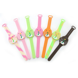 Silicone Children's Watch Glue Dropping Flip Led Electronic Watch Cartoon Doll Watch Touch Screen Electronic Watch in stock