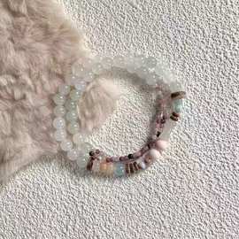 「吟花入酒」仿天山翠碧玺串珠手链女新中式高级感高颜值古风手饰