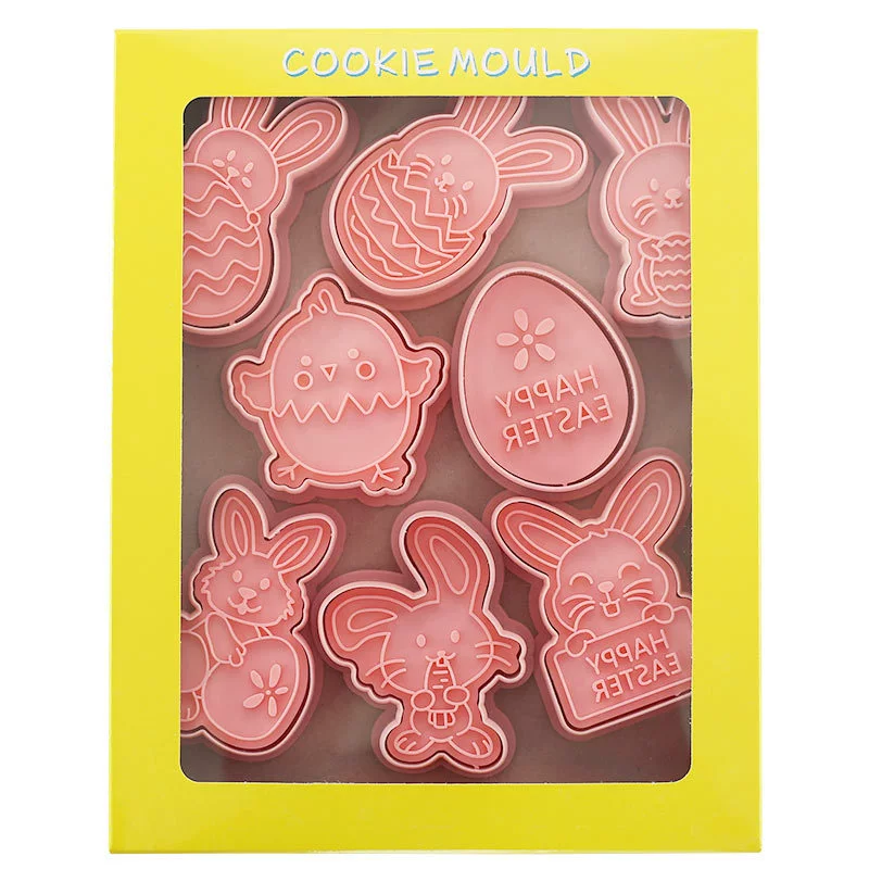 [8 предметов набор] форма для кекса воскресения, модель A Card Rabbit Rabbit Eggcud Model Model Turn Canthoning Tool