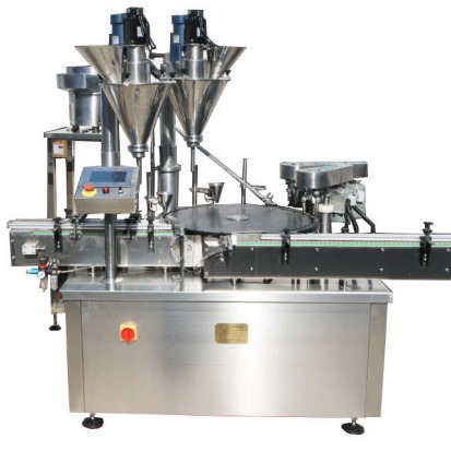 上海需亲机械双工位西林瓶粉剂自动灌装轧盖机