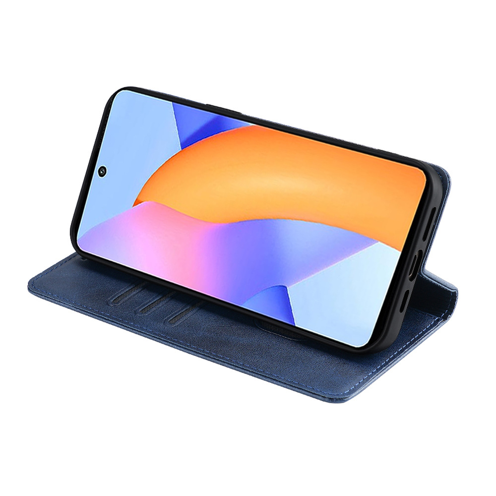 Étui de téléphone à rabat multifonctionnel en cuir minimaliste X10, Honor 9X, 8C_voghion.com