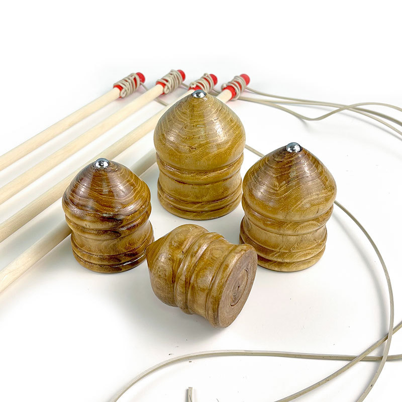 wooden classic spinning top