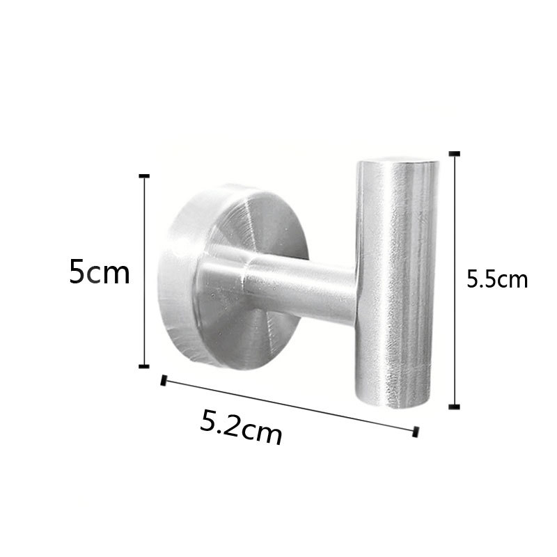 Gancho adhesivo de acero inoxidable para ropa y sombreros, sin perforación, fuerte, para baño y puerta