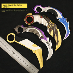 Valorant Periphery Valorant Loot Impression Purple Gold Craze Claw Knife Weapon Model Toy Decoration 