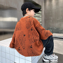 男童毛衣秋冬款2025新款儿童春秋中大童男孩冬季加厚打底针织衫潮