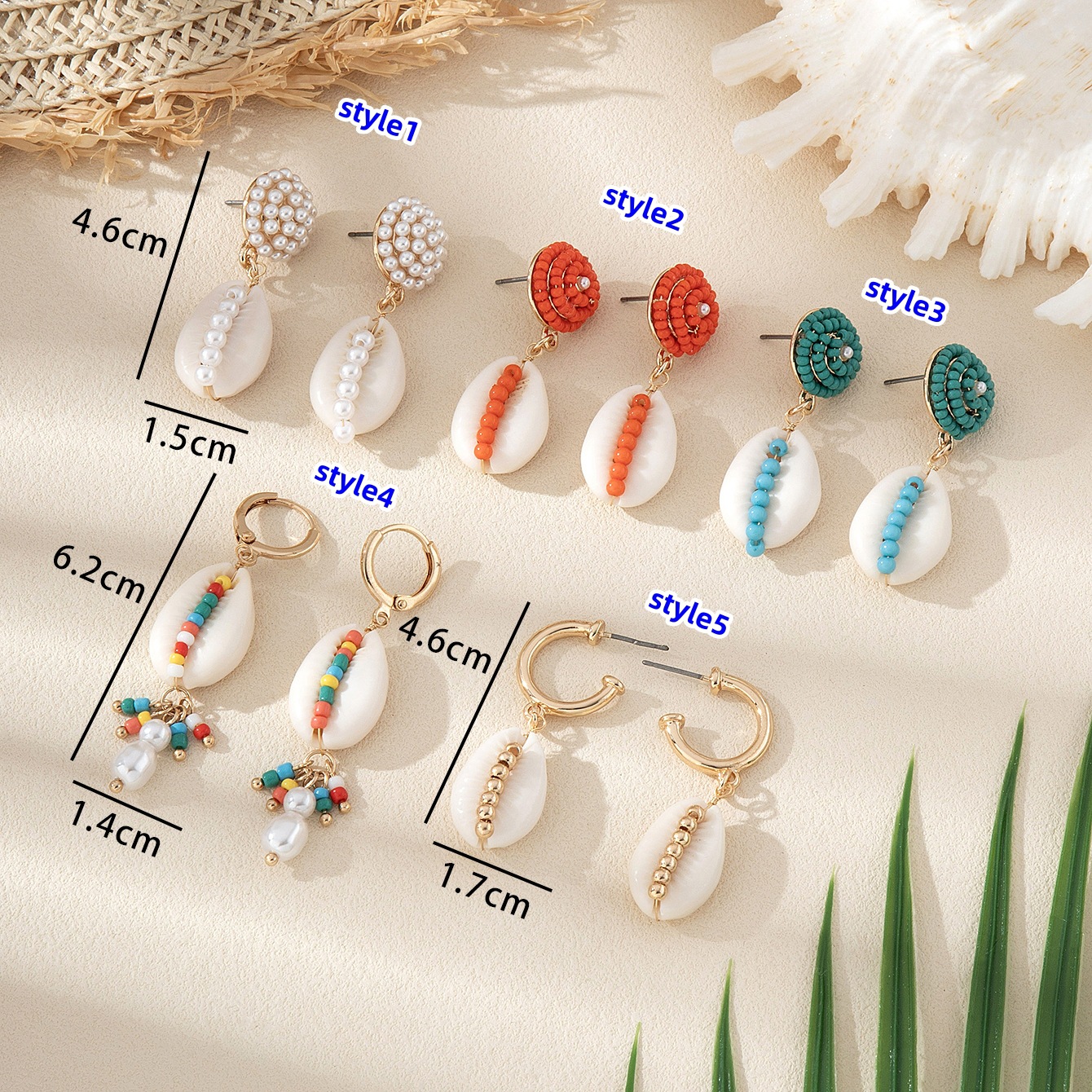 1 Pair Conch Marine Style Shell Drop Earrings display picture 2