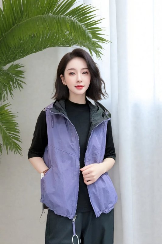 一件代发2025秋季新款时尚双面休闲百搭气质减龄妈妈装马甲上衣|undefined