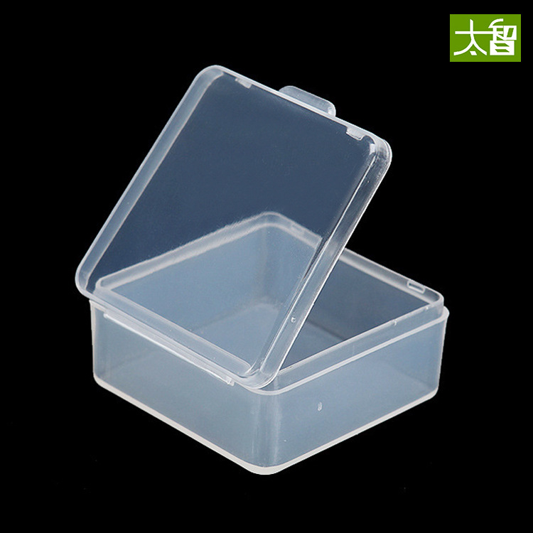 Caja cuadrada de plástico transparente caja de plástico caja de chip caja de embalaje del producto anzuelo caja pequeña caja cuadrada A38