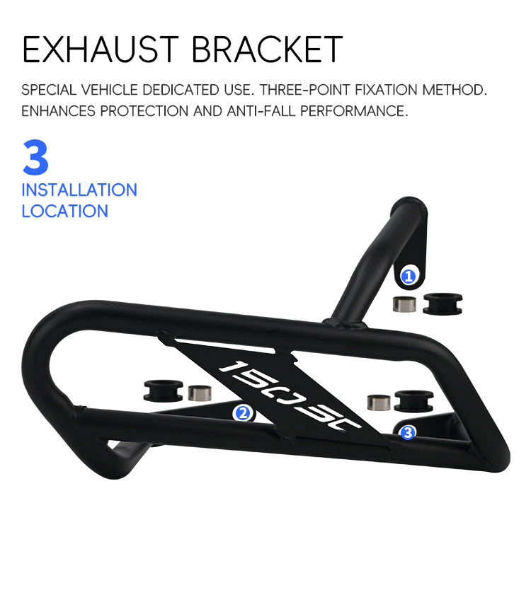 Suitable for CFMOTO 150SC crash guards, front and rear exhaust pipe bumpers, footrest anti-collision protection, and modification parts