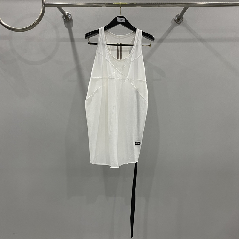 Subhuman Men's Style | Drk Ribbon Splicing Tank Top, Same Style for Men and Women Couples, 3 Colors, Short-Sleeved, Pure Cotton Subhuman Men's Style | Drk Ribbon Splicing Tank Top, Same Style for Men and Women Couples, 3 Colors, Short-Sleeved, Pure Cotton