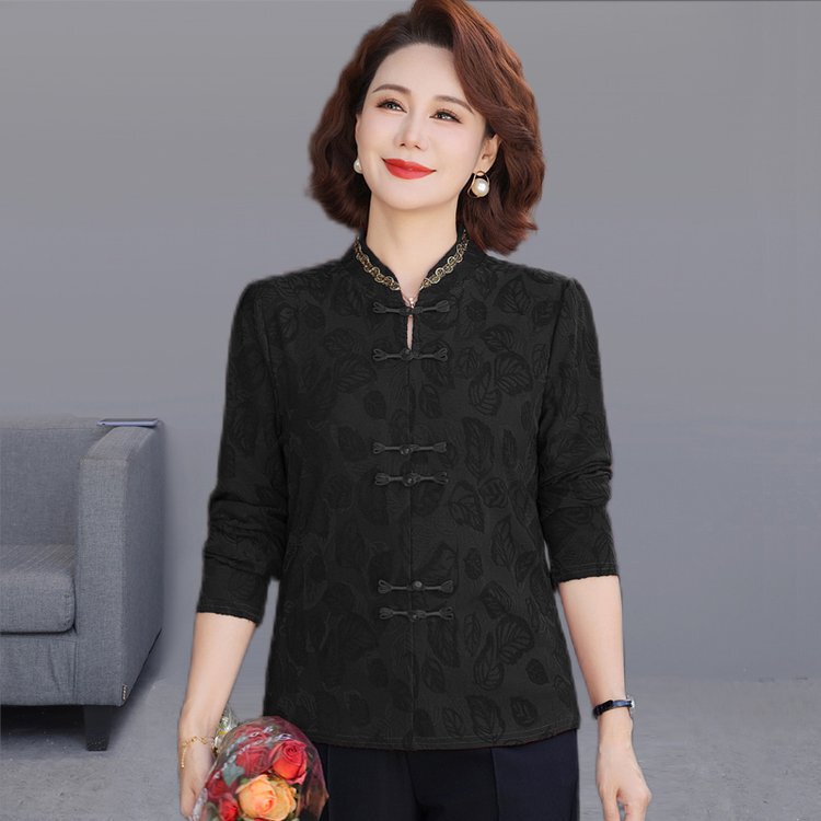 一件代发2025秋季新款时尚新中式国风洋气百搭减龄长袖打底衫上衣|undefined