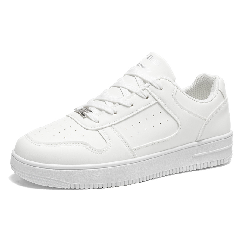 Zapatos de hombre primavera nuevos zapatos blancos transpirables, estudiantes de moda, zapatos de skate casuales de altura baja para hombres