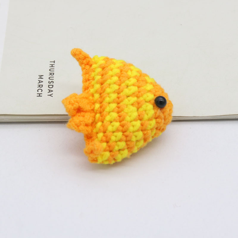 手作り毛糸鉤織かわいいアニメ魚動物ストラップアクセサリーdiyキーホルダーヘアピンアクセサリーアクセサリー|undefined