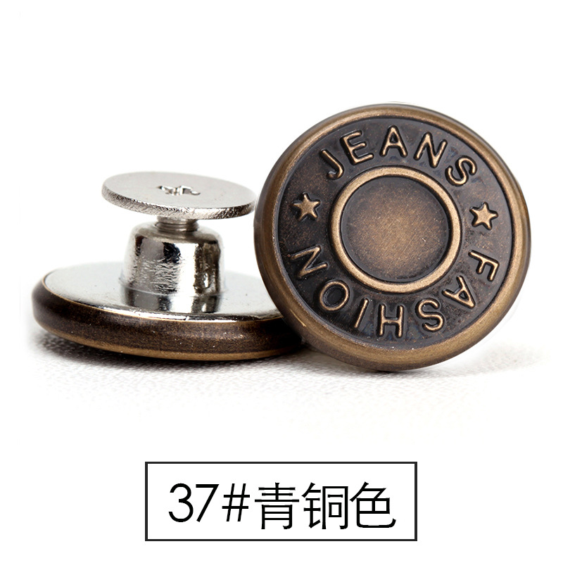 Botón de los pantalones vaqueros botón de la cintura ajustable desmontable modificación de la cintura artefacto redondo hebilla de metal pantalones fijos