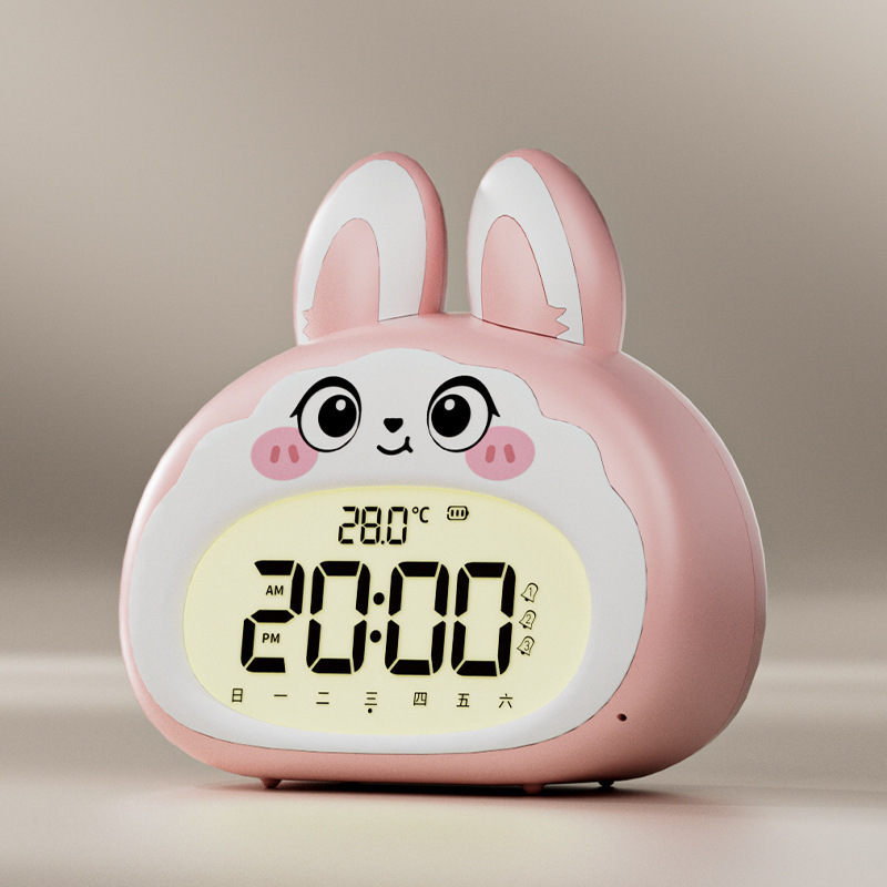 闹钟新款2025学生专用起床神器语音控制女孩高颜值闹钟儿童强叫醒|undefined