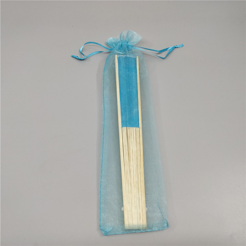 Bolsa de organza 6*26cm ventilador color sólido organza bolsa pura perla blanca organza cordón bolsa embalaje de la joyería