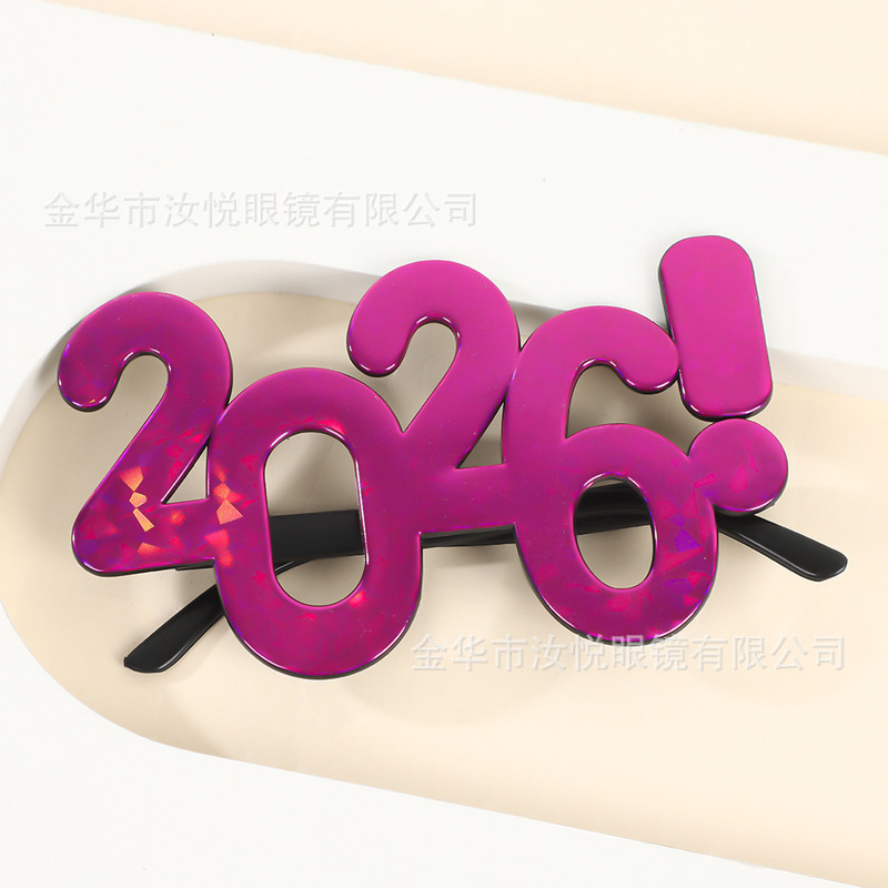 新年大晦日写真小道具 2026 面白いメガネ新年パーティーパーティー 2026 デジタルメガネ卸売|undefined