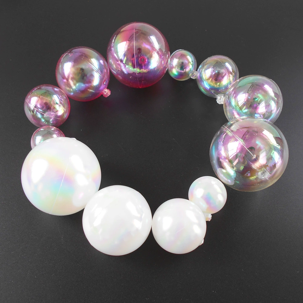 Цветной прозрачный шар для украшения торта на день рождения, декоративный шар-вставка, радужный декор для выпечки, иллюзия радуги