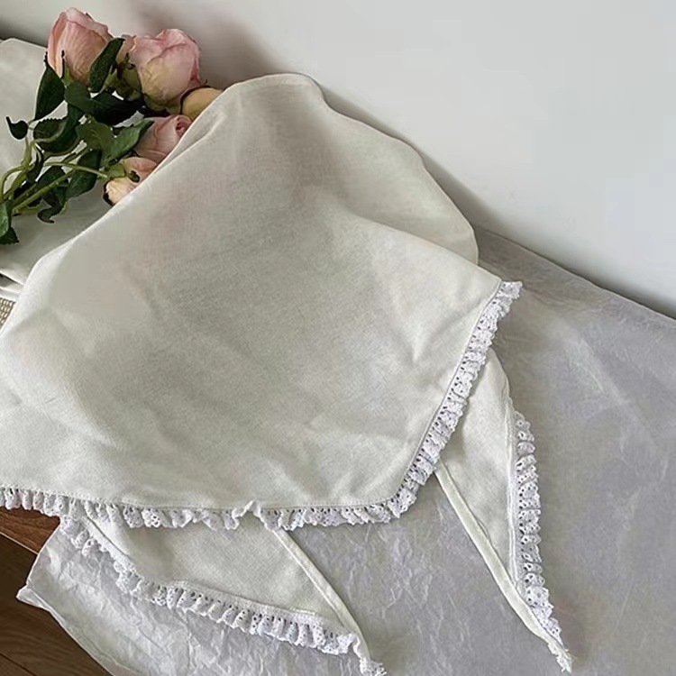 same style milk white scarf