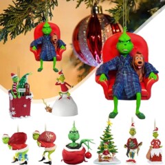 国境を越えたクリスマスプレゼント漫画グリーン奇人物クリスマスツリー装飾クリスマスツリー装飾ストラップ自動車