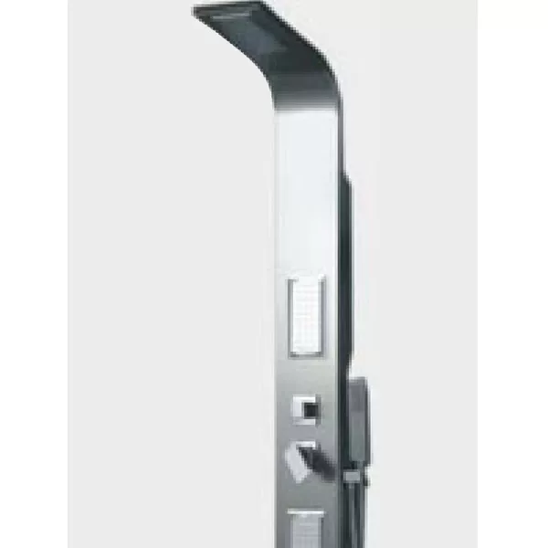 Brushed Stainless Steel Integrated Shower Screen Bh9015 for Home Use, Wall-Mounted, with Massage Side Jets, Large Curved Top Spray, Multiple Water Outlets