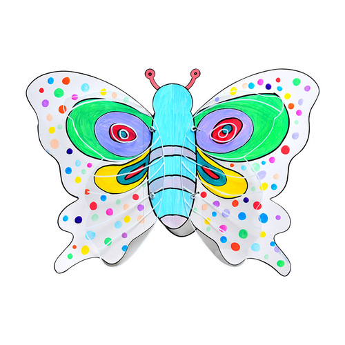 Transparent colored glowing butterfly wing children's handmade DIY kit materials package kindergarten children's Day gift