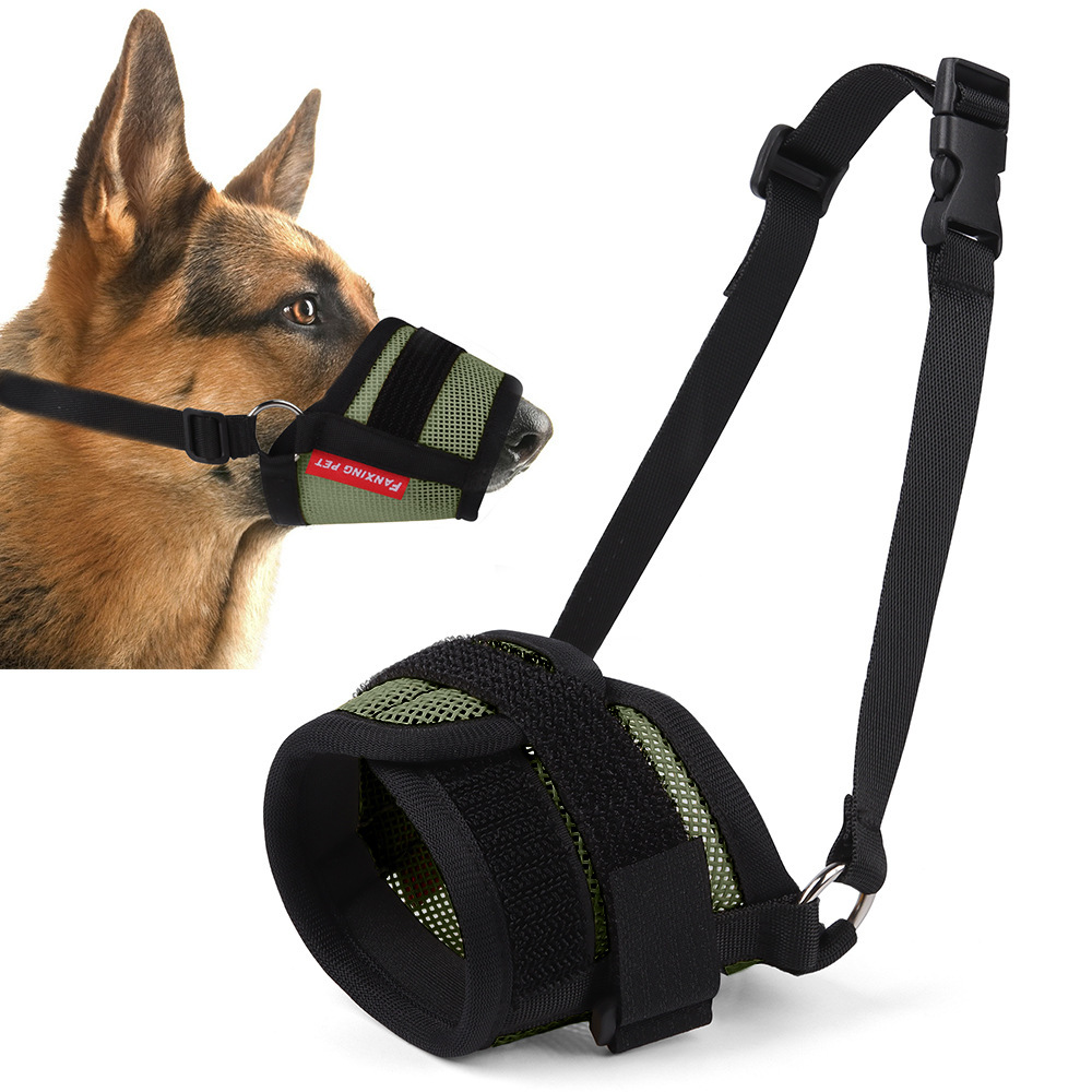 La nueva funda de boca de perro de Amazon, anti-mordedura y anti-llamada, funda de boca de perro ajustable, transpirable y anti-desorden, máscara de perro al por mayor