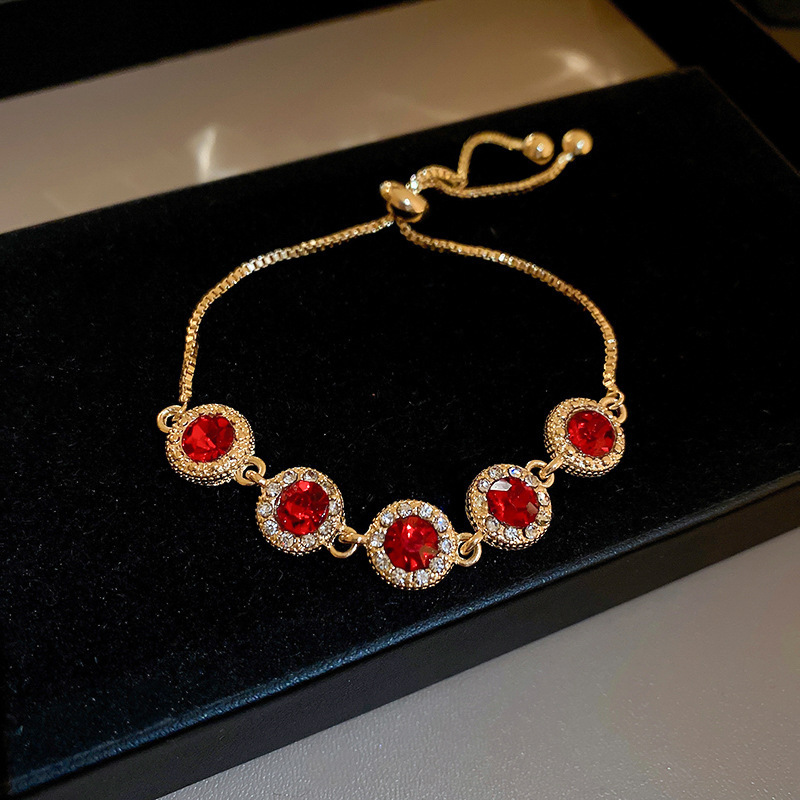 20 pulseras retro con círculos de diamantes