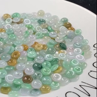Manufacturer Wholesale Natural A-Grade Jadeite 10mm Small Safety Buckle Jadeite Beads Wholesale Jewelry Accessories