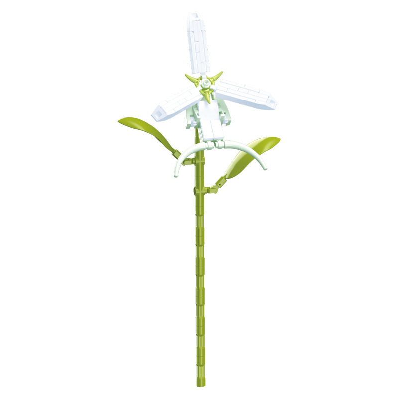 钻马积木花永生花束抱抱桶仿真花小颗粒积木DIY玩具七夕女生礼物|undefined