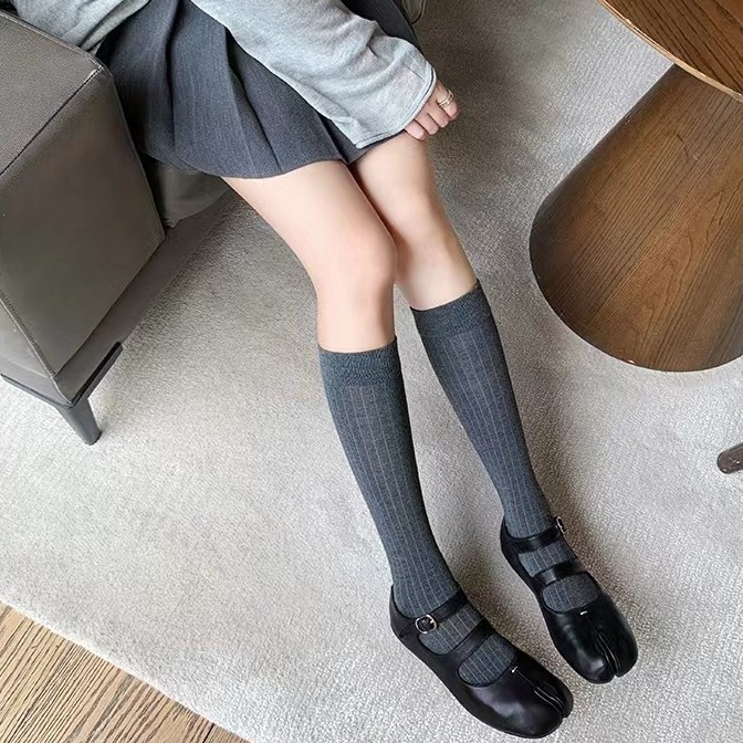 葡萄妈同款2025秋新款一字扣带猪蹄分趾鞋玛丽珍女鞋真皮平底单鞋|undefined