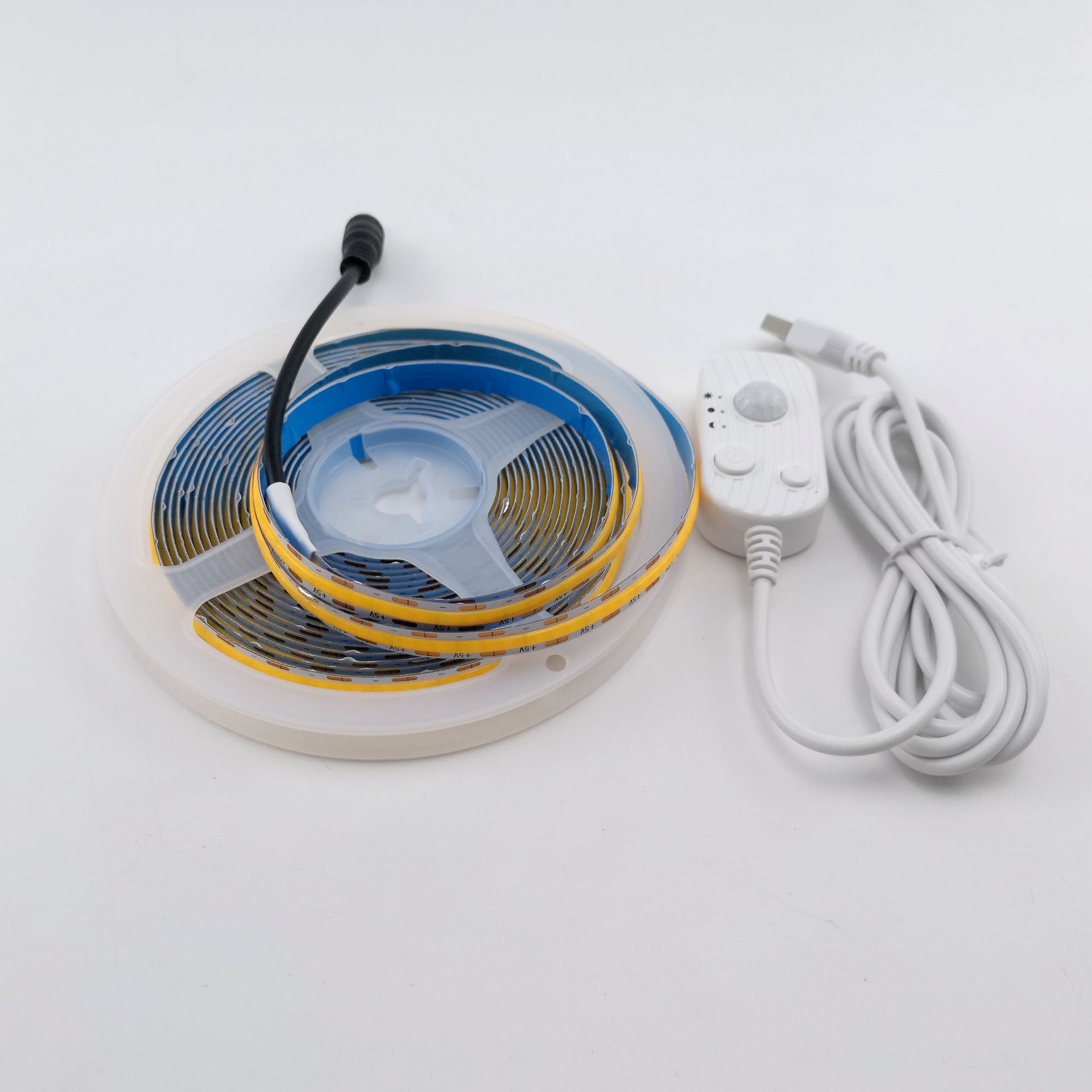 Suspended Bed Human Body Sensor Light with Night Bed Bottom Sensor Light 5V Low Voltage Light Strip Cob Self-Adhesive Bedroom Atmosphere Light