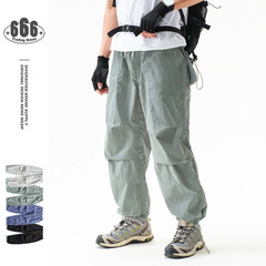 Orderliness夏アウトドア机能风ロングパンツ男性カジュアルパンツゆるい通気性速干式伞のズボンP1018