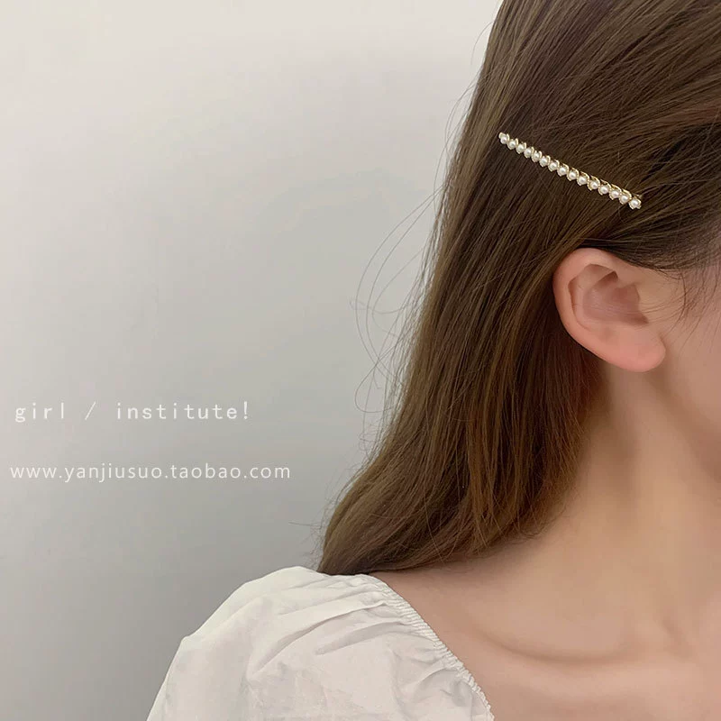 Комплект жемчужных заколок для волос, маленькие Pearl боковые зажимы, металлоизделие золотистого цвета, стильное украшение для челки