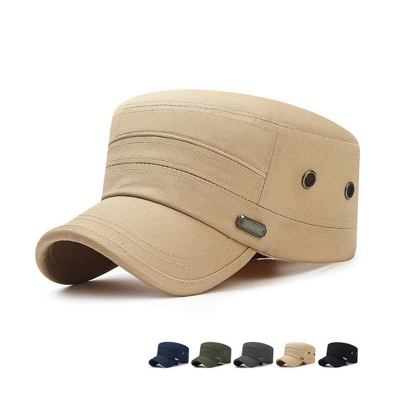 Spring and Summer Korean Style Outdoor Leisure Sun Protection Visor for Middle-Aged and Elderly Men Pure Cotton Breathable Eye Adjustable Flat Cap Spring and Summer Korean Style Outdoor Leisure Sun Protection Visor for Middle-Aged and Elderly Men Pure Cotton Breathable Eye Adjustable Flat Cap