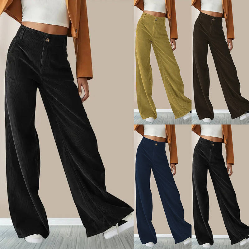 Amazon Temu European and American Style 2026 Autumn and Winter New Drapey High-Waisted Slimming Casual Straight-Leg Pants Women's Trousers Amazon Temu European and American Style 2026 Autumn and Winter New Drapey High-Waisted Slimming Casual Straight-Leg Pants Women's Trousers