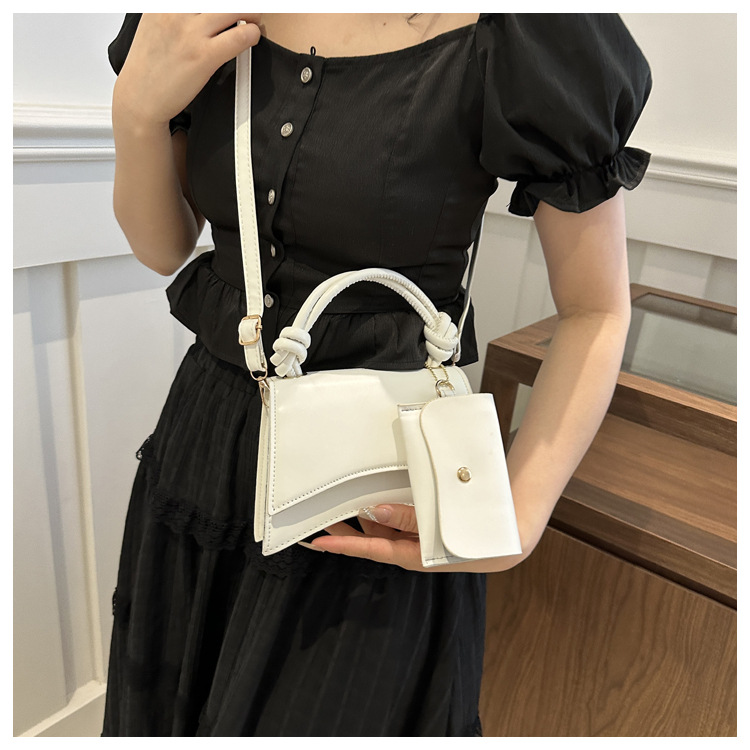 Moteveske for kvinner 2024 ny trend mote skulder enkel uformell crossbody ensfarget mor og barn-veske_voghion.com