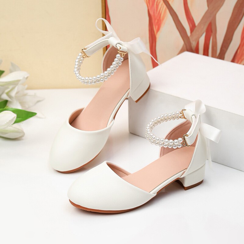 Exclusively for Cross-Border Sales, 2026 New Model Children's High-Heeled Sandals with Pearl Decoration, Suitable for Daily Wear and Performances Exclusively for Cross-Border Sales, 2026 New Model Children's High-Heeled Sandals with Pearl Decoration, Suitable for Daily Wear and Performances