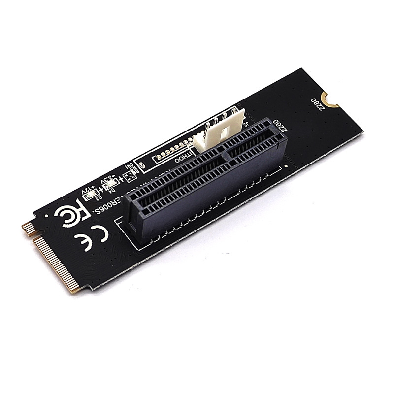 �¿�M.2 Key Mת��PCI-e 1X 4x��תNGFF��4X�ź�M2��NVME���ƺڰ�